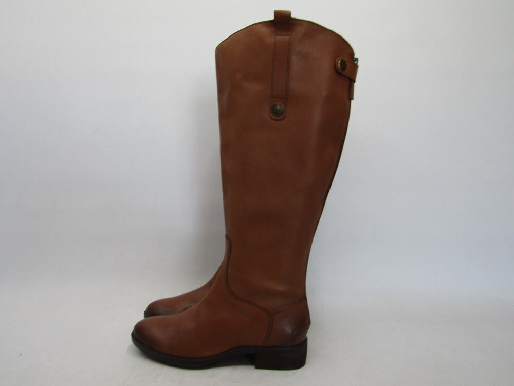 Sam Edelman Womens Size 6.5 M Brown Leather Zip Knee High Fashion Boots